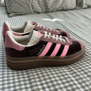 Adidas Gazelle Bold Women's Pink and Brown Sneakers